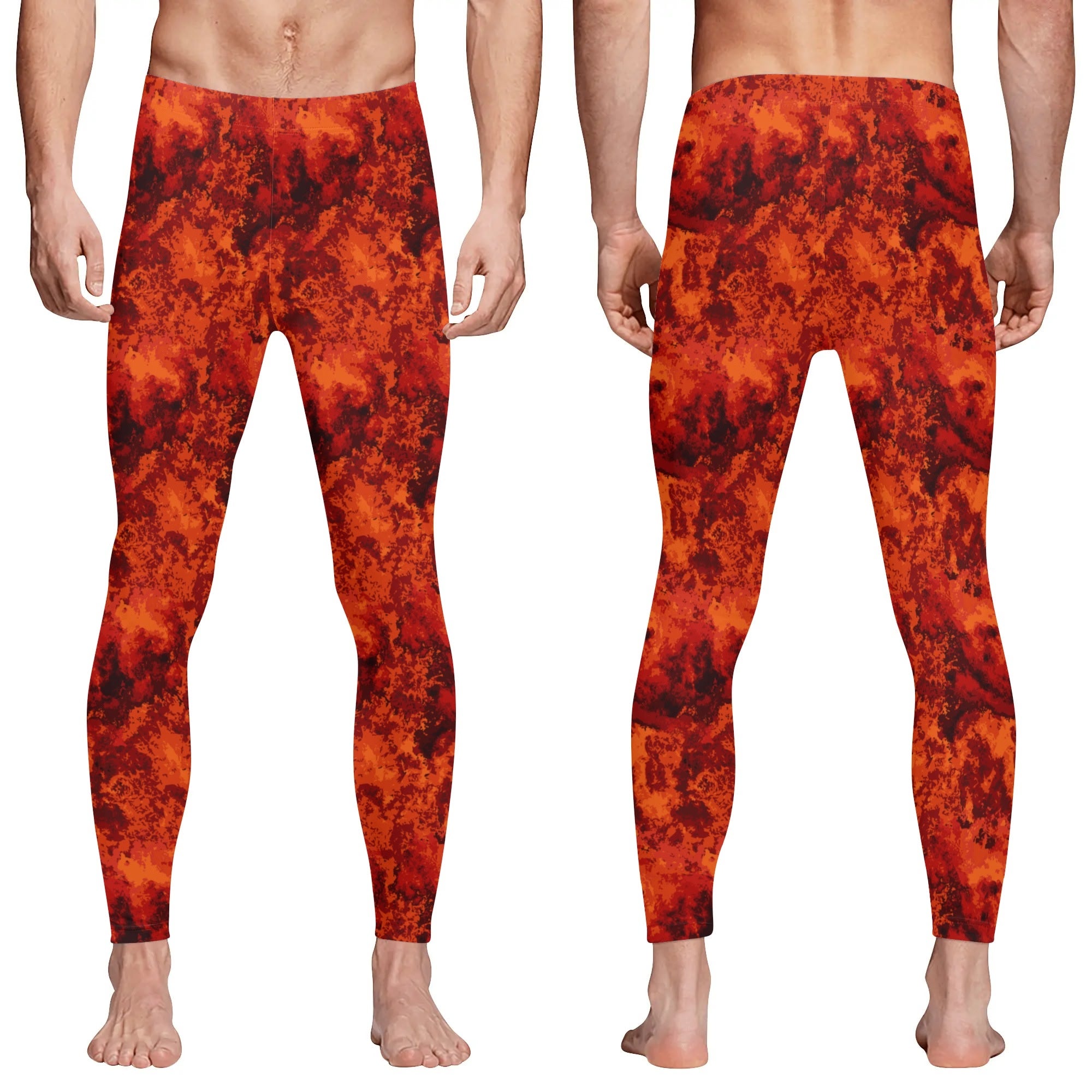 Flames Men's Sports Leggings & Running Tights