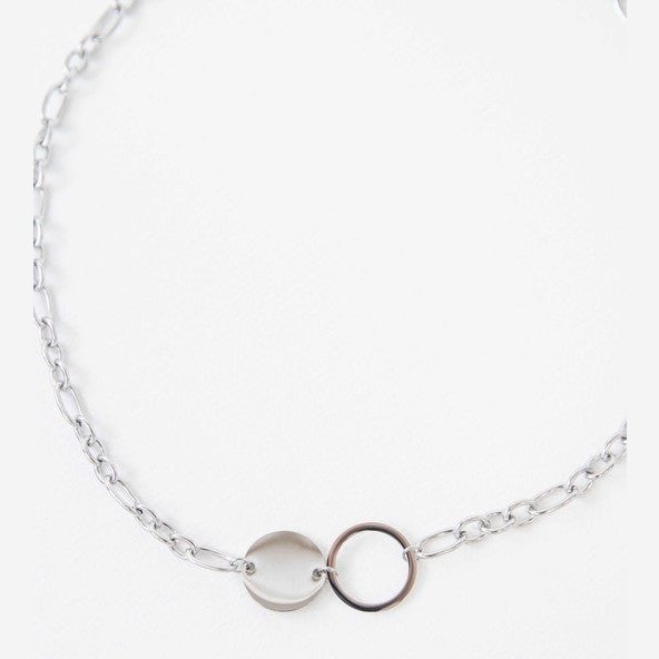 Minimalist Circle  Link Necklace