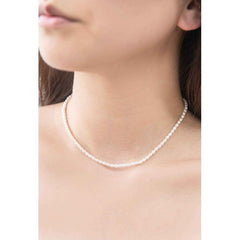 14K Gold over Stainless Steel Faux Pearl Strand Necklace