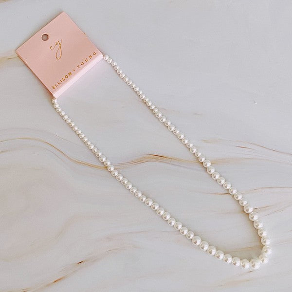 18k Gold Plated Graduated Pearl Necklace