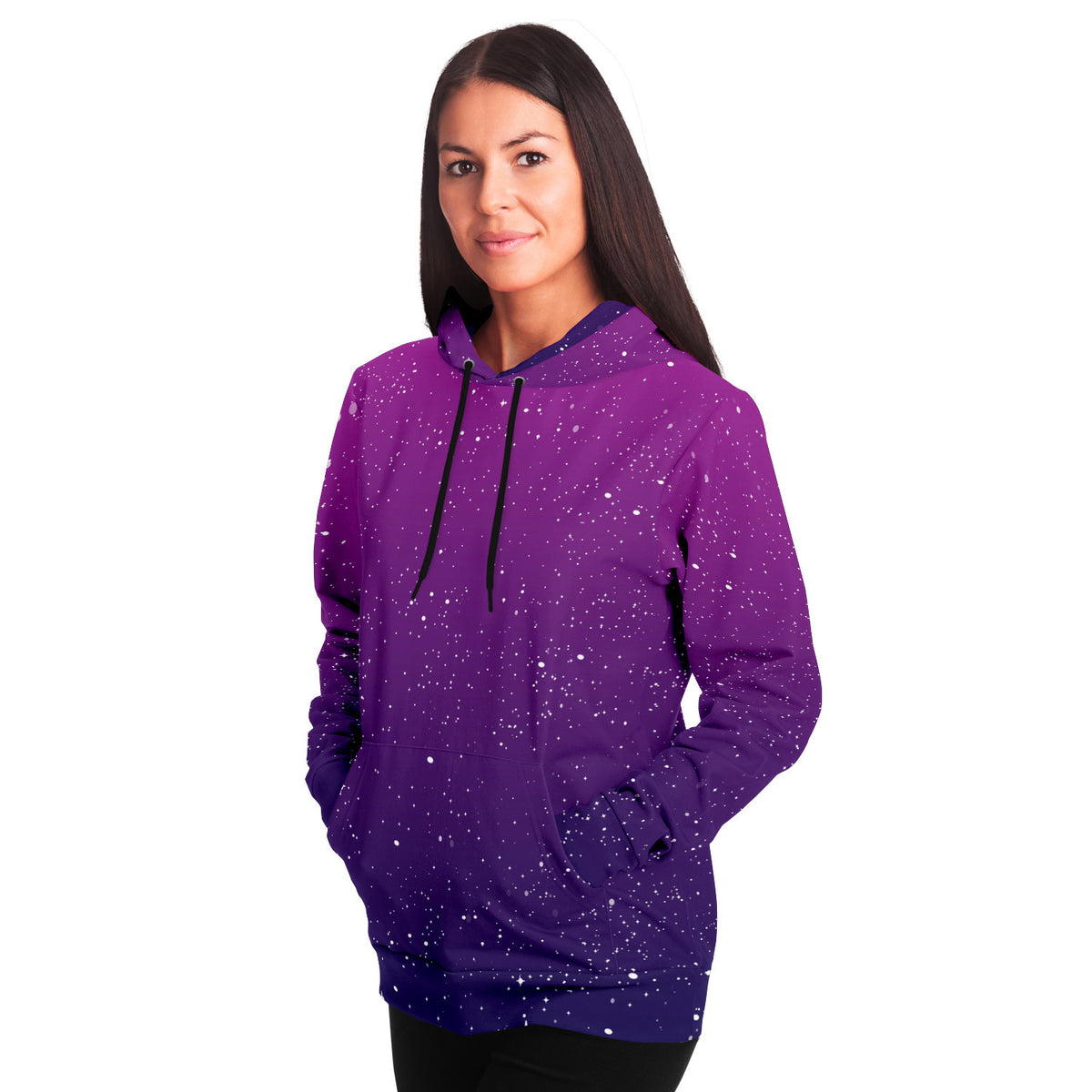 Ombre Pink Purple Unisex Pullover Hoodie - Made in the USA