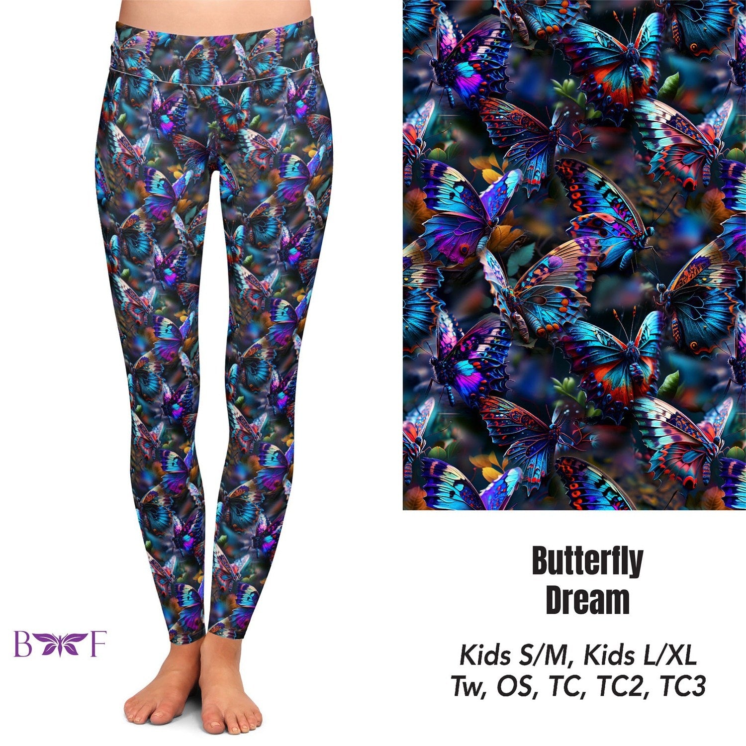 Butterfly Dream Leggings & Capris with Pockets
