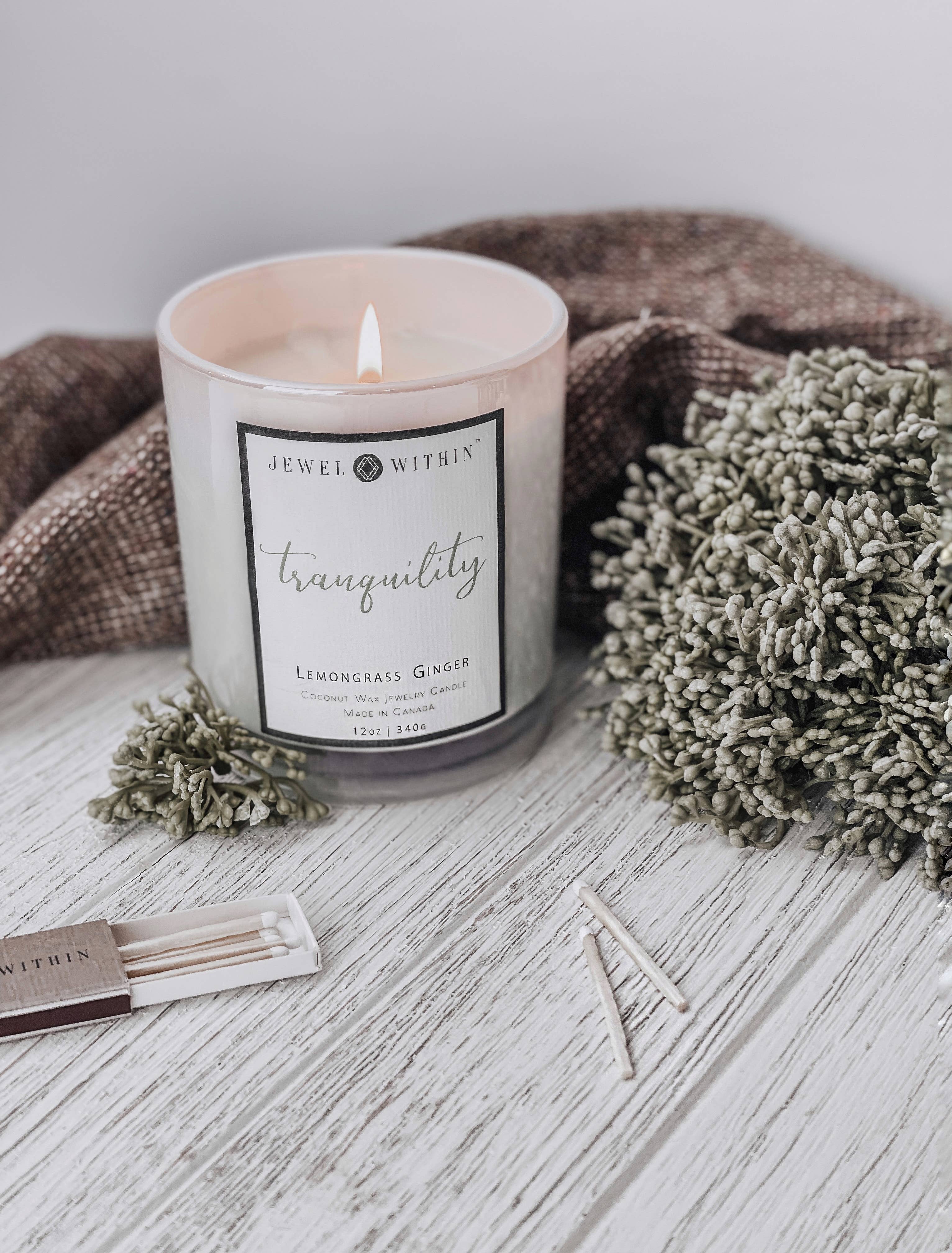 Tranquility Candle with  Sterling Silver Jewelry Inside