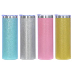 Glitter Tumblers 20oz in Gold, Silver, Pink, Blue