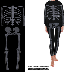 Rhinestone Skeleton Sparkle Bones Leggings Full Pockets/Shirt Sold Separately