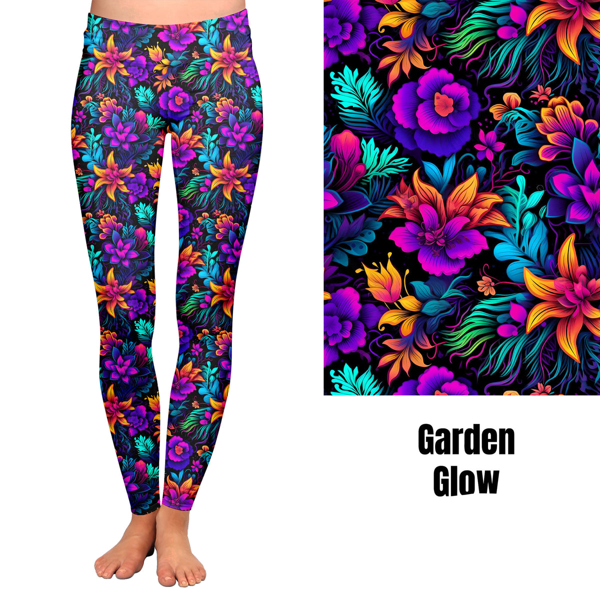 Garden Glow Leggings with Pocket Full Length