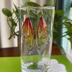 Gradient Cicada Wings Butterfly Wings Earrings