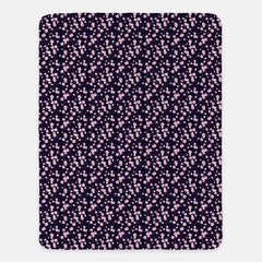 Cherry Blossom Minky Blanket 60" x 80"(SAND)