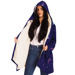 Space with Planets Microfleece Cloak - AOP