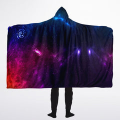 Cosmic Galaxy Hooded Blanket Micro Fleece - Adult or Youth