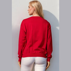 Double Take Full Size Nutcracker Sequin Long Sleeve Sweater