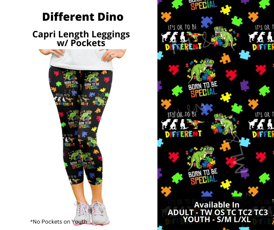 Ok To Be Different Capri Leggings with Pockets