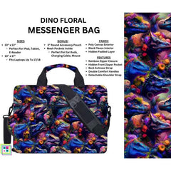 Dino Floral Messenger Bag