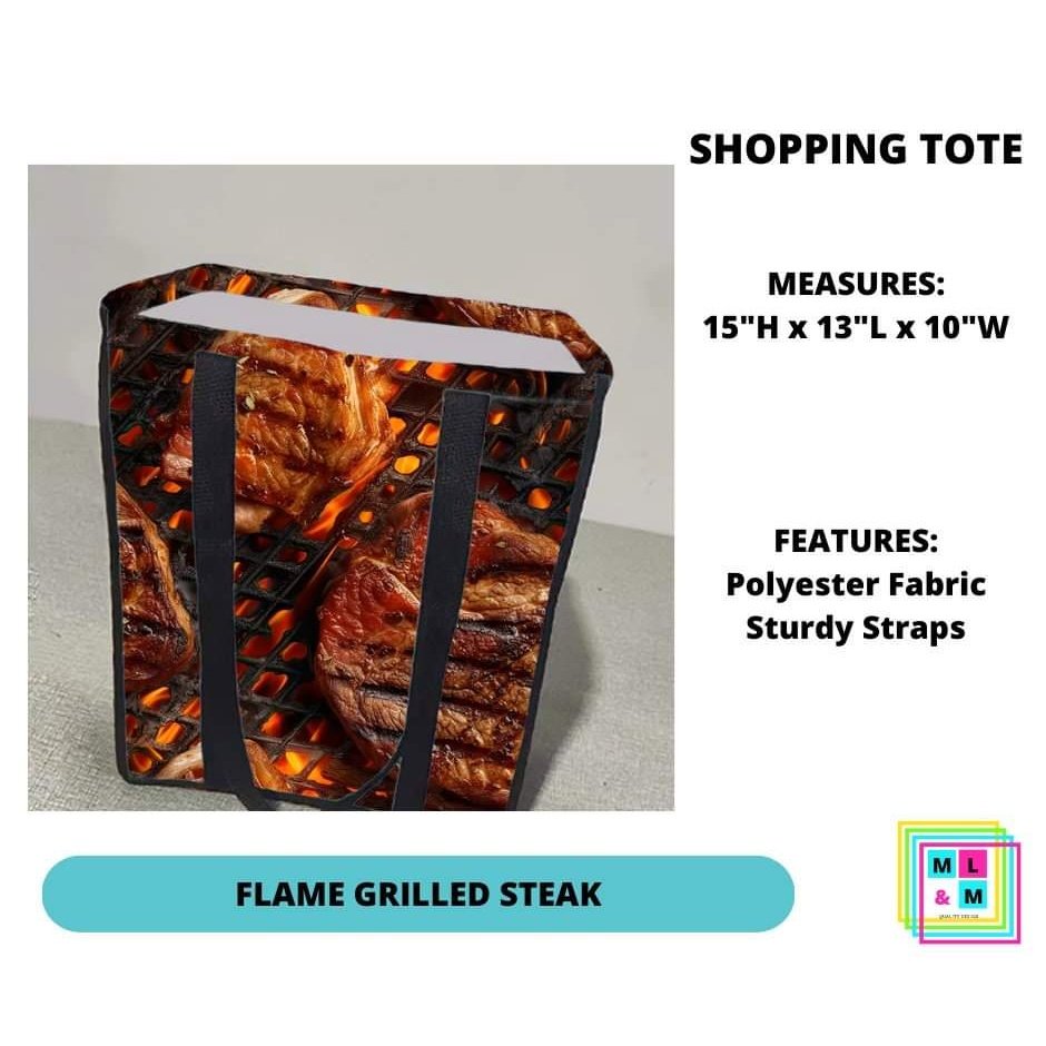 Flame Grilled Steak Shopping Tote