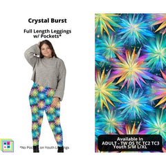 Crystal Burst Full Length Leggings w/ Pockets