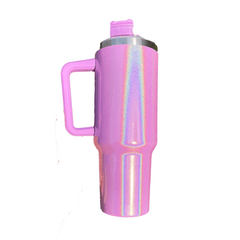 Shimmer 40oz Tumbler  Cup Holder Friendly Pink, White, Blue, Hot Pink, Purple