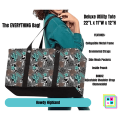 Howdy Highland Collapsible Tote