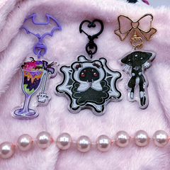 Creepy Cute 2.5” Sparkly Glitter Epoxy Oddity Keychain