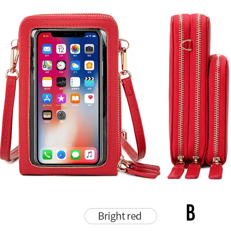 Deluxe Touchscreen phone crossbody purse in Multi Colors Deluxe