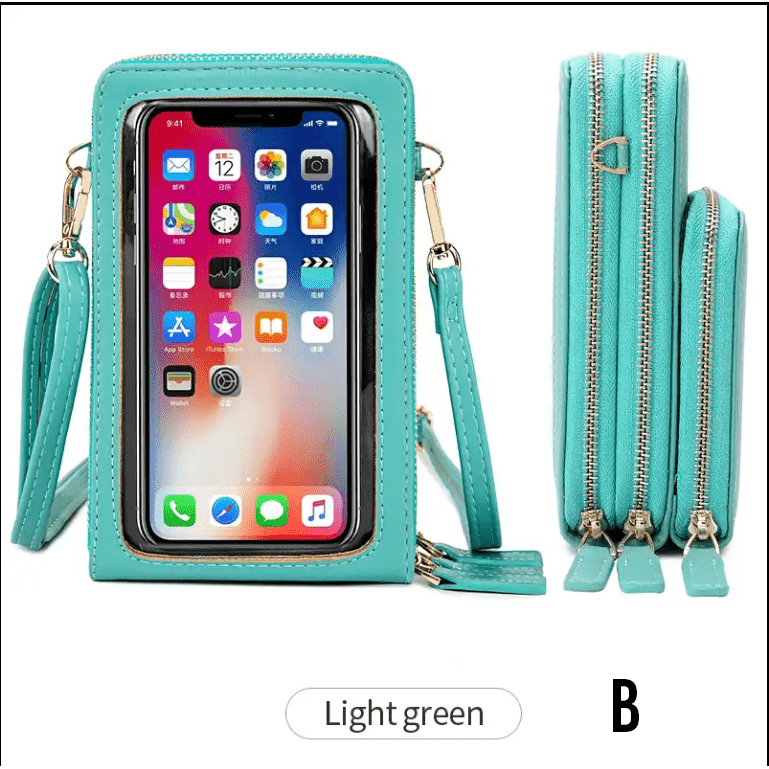 Deluxe Touchscreen phone crossbody purse in Multi Colors Deluxe