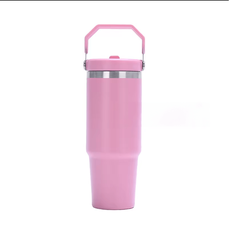 Tumbler with Flip up Straw 30 oz