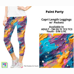 Paint Party Capri Length w/ Pockets