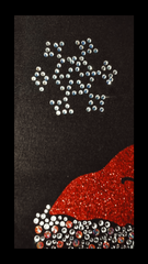 Santa Hat Wine Glass Leggings with Snowflakes & Pockets