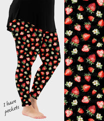 Strawberry Leggings with Pockets