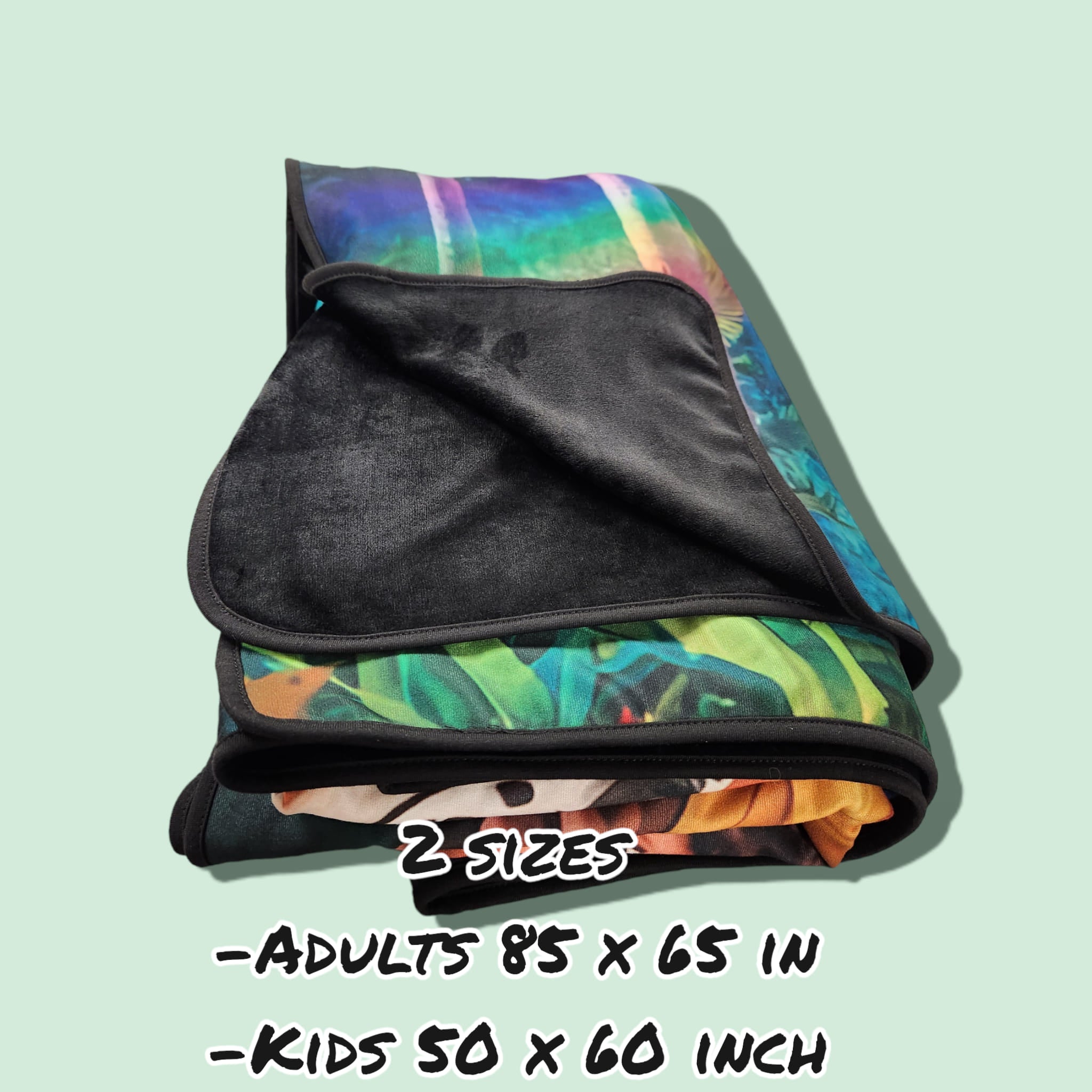 MOON & SUN- SOFT BLACK THROW BLANKET
