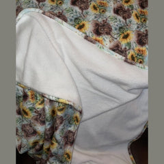 EMBROID BLACK FLORAL- GIANT SHAREABLE THROW BLANKET