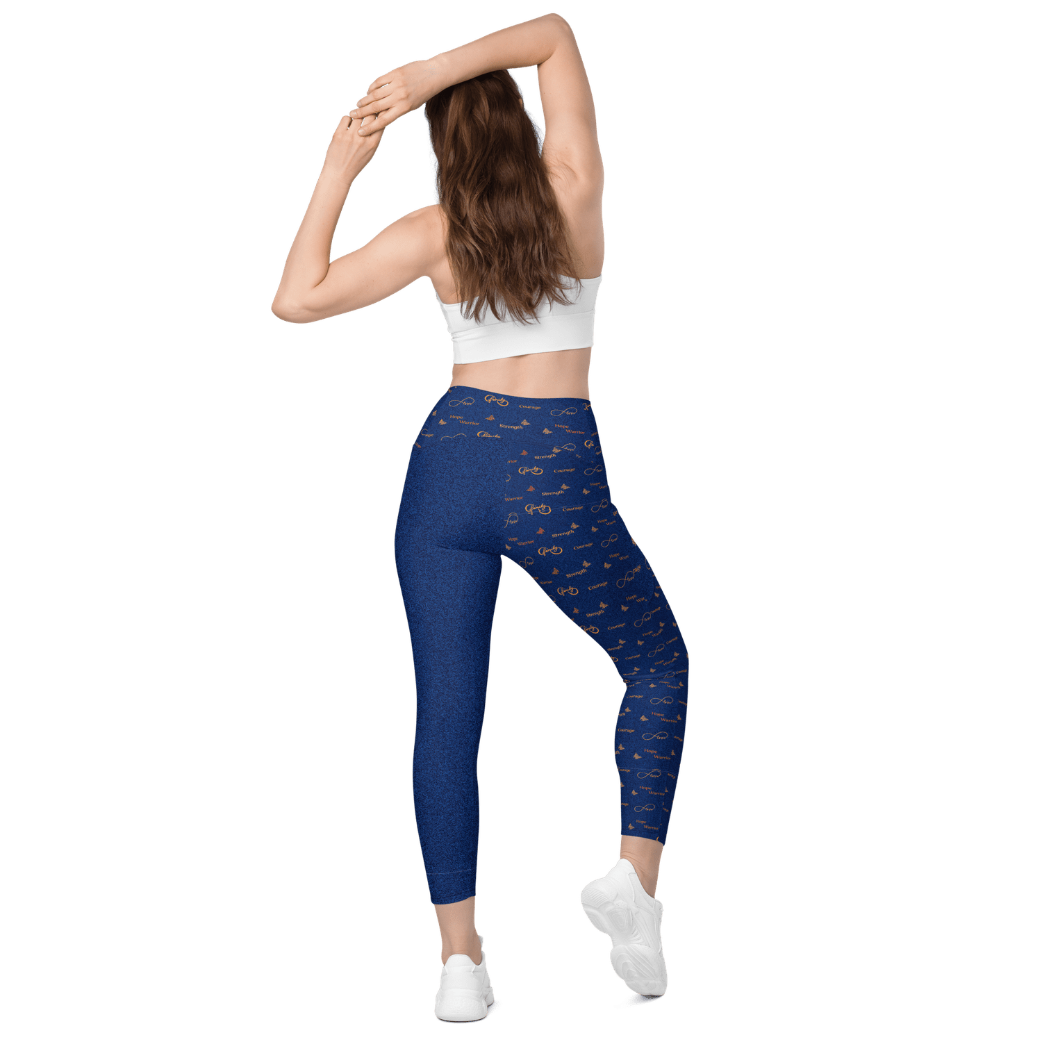 Crossover leggings with pockets
