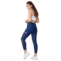 Crossover leggings with pockets