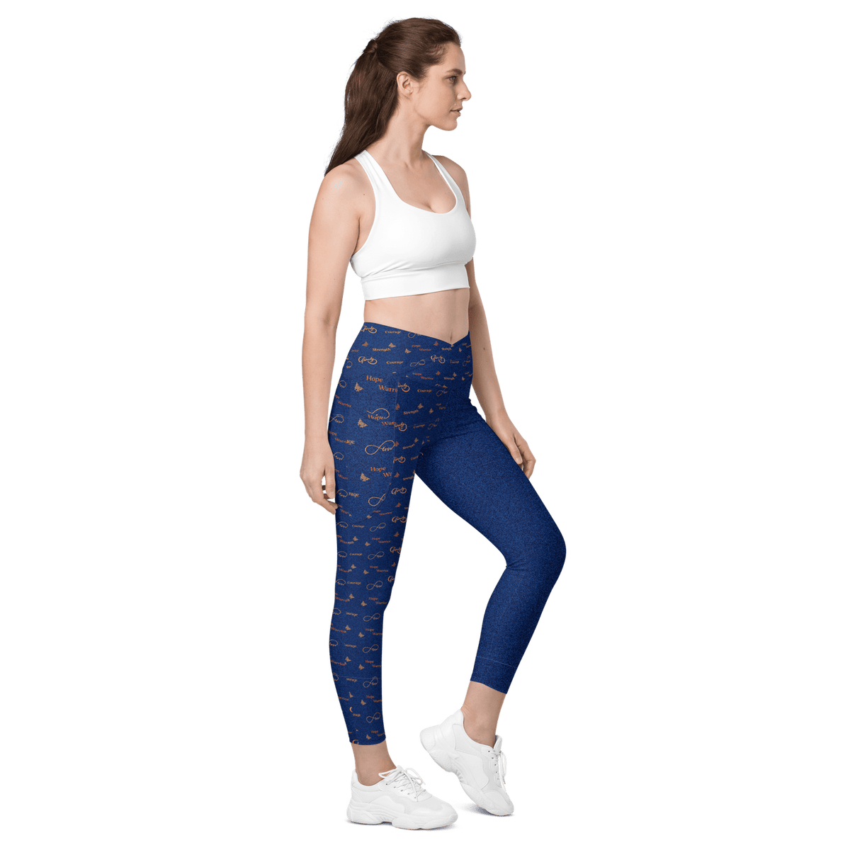 Crossover leggings with pockets