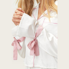 Basic Bae Tied Cuff Collared Neck Top and Frill Shorts Lounge Set