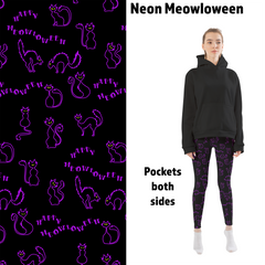 Pre Order Neon Meowloween Leggings with Pockets ETA 8/30/24