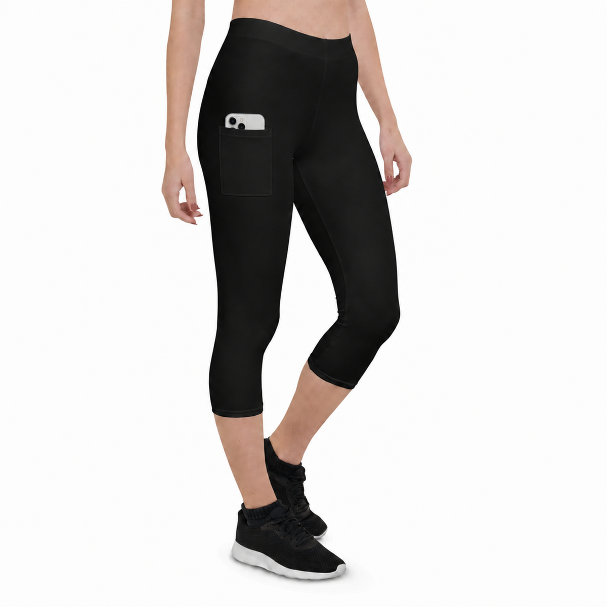 Black Capri Leggings with Pockets