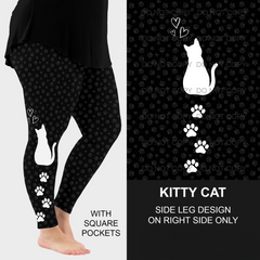 Love Kitty Cat Leggings with Pocket Full Length Pre Order