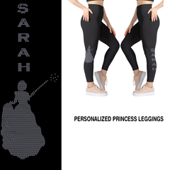 Personalized Princess Rhinestone Leggings with Pockets