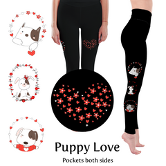 Puppy Love Handmade Leggings with Pockets