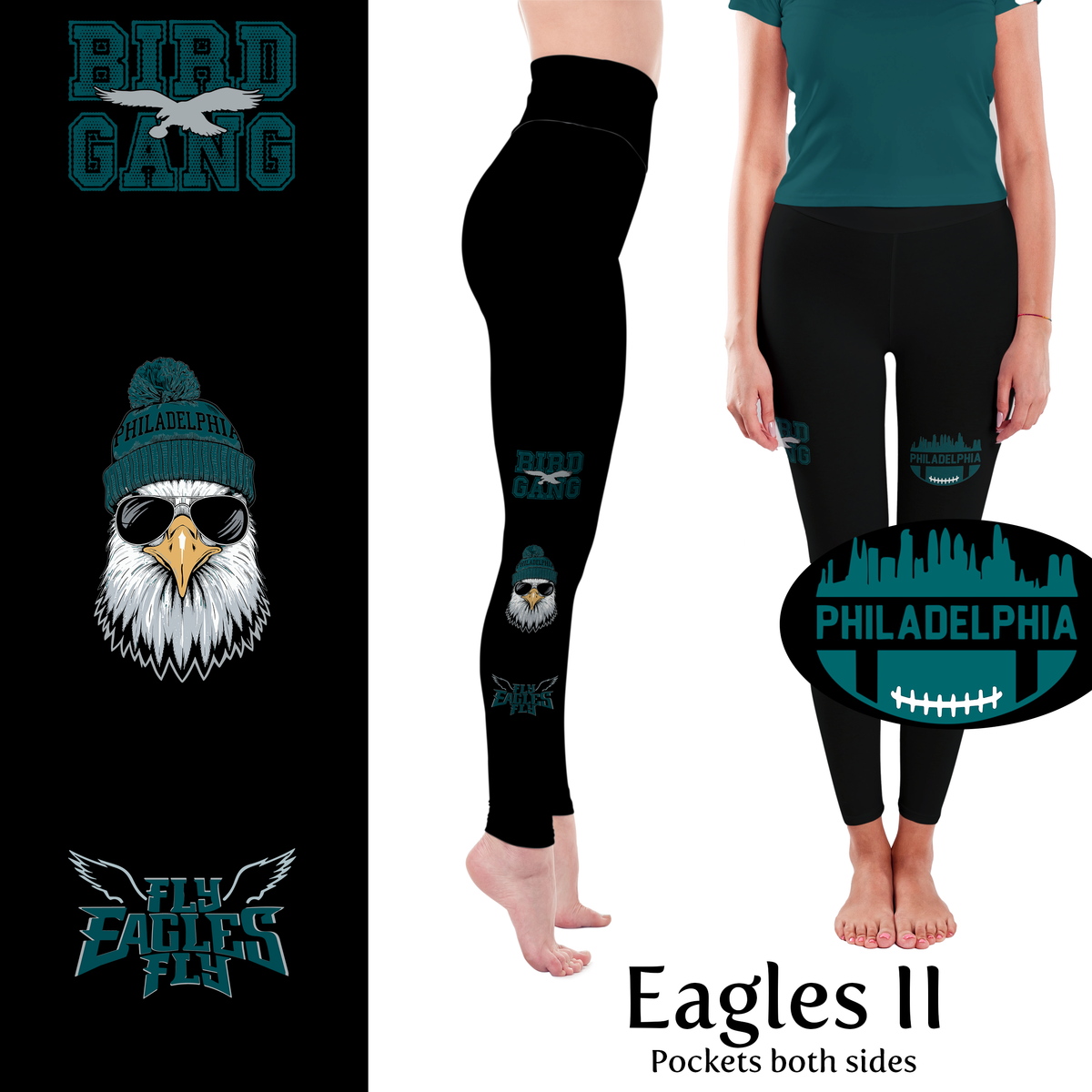 Eagles I Handmade Leggings with Pockets