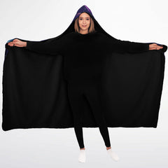 Purple Planet Hooded Blanket Micro Fleece - AOP