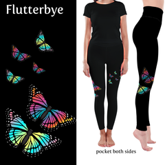 FlutterBye Butterfly Handmade Leggings with Pockets