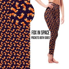 Fox Foxy Leggings in Space Leggings - Ready to Ship