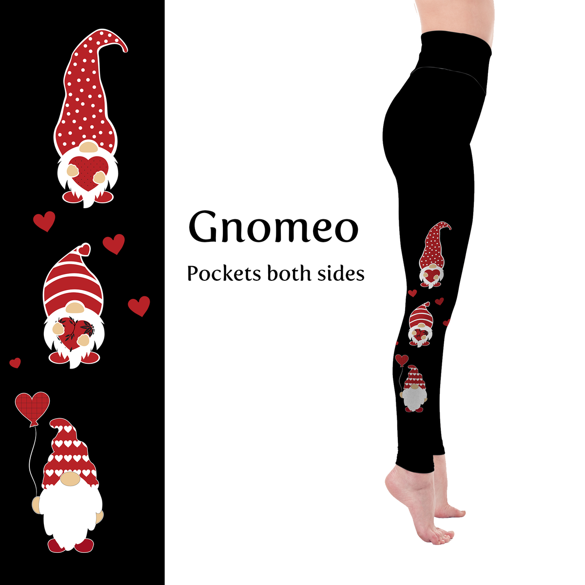 Love Gnomes Handmade Leggings with Pockets