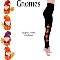 Fall Gnomes Handmade Leggings with Pockets