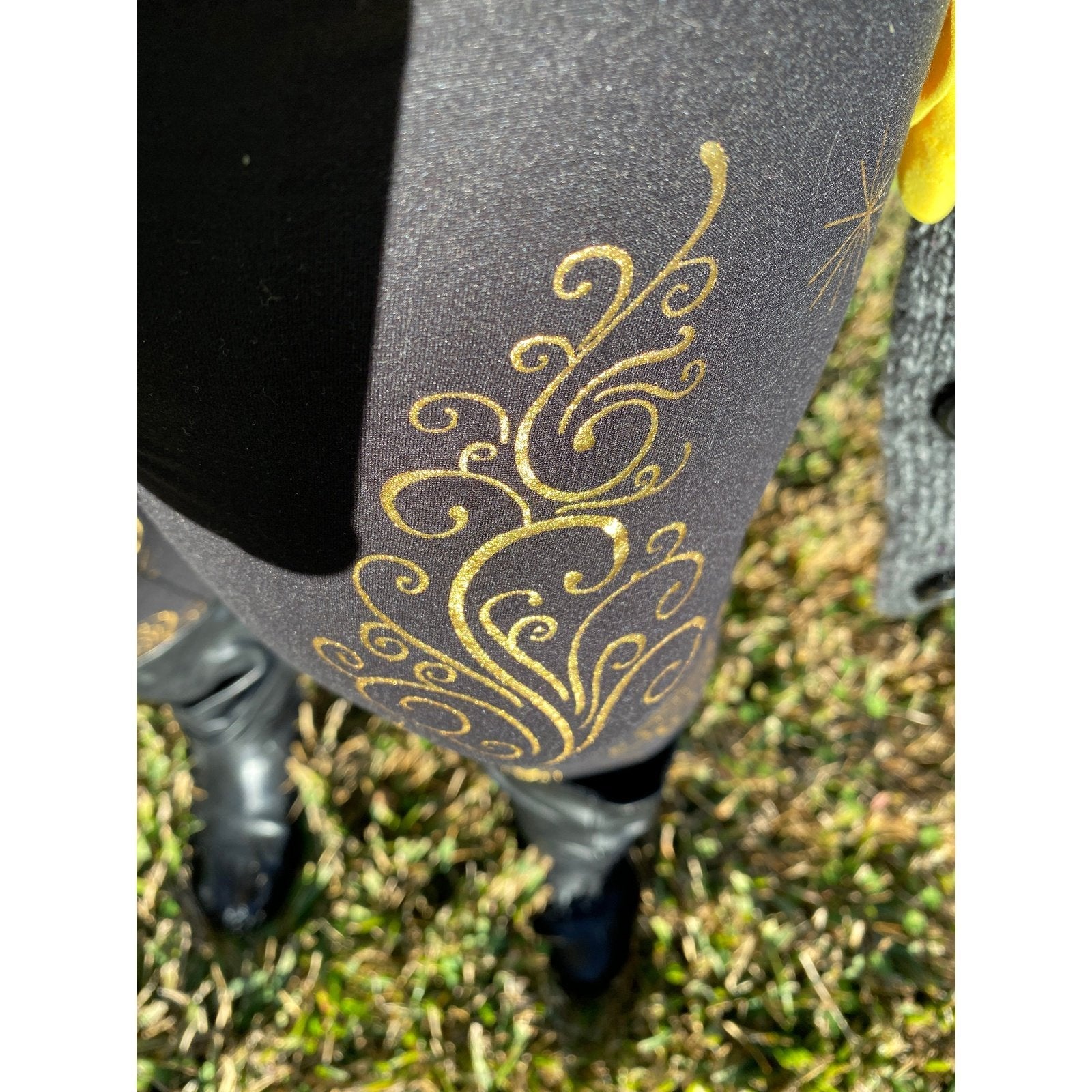 Christmas Glitter Tree Leggings Holiday Trees with Real Glitter and Pockets