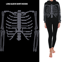 Rhinestone Skeleton Sparkle Bones Long Sleeve Shirt or Hoodie /  Leggings sold separately