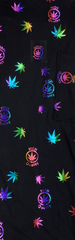 Legging à motifs de feuilles de haute qualité avec de vraies paillettes et des poches