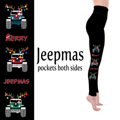 Happy Jeepmas Handmade Leggings with Pockets