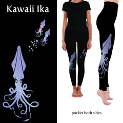 Kawaii Ika Squid Handmade Leggings with Pockets